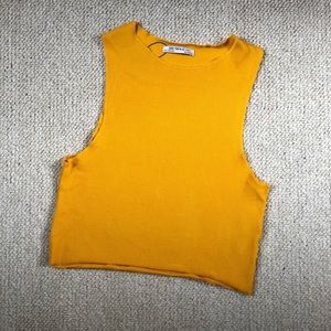 [NWT] Zara - Cropped tank, Gold Med (fits like S)